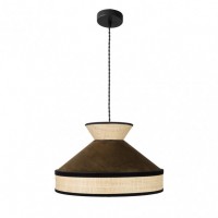 Distribuidor - Lâmpadas Diversas | Colgantes Moderno | COLGANTE FABRIZIO 1XE27 NATURAL/MARRON REGX40X40 CM Ref: 179994002